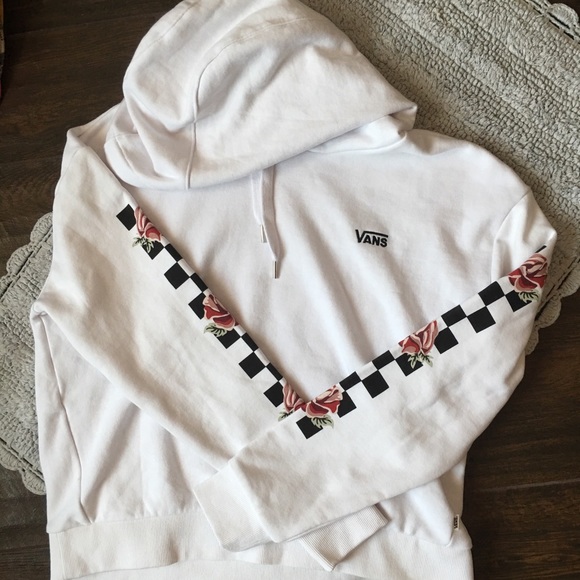 vans flower hoodie